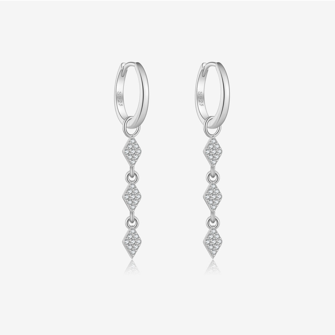 BERNADE CRYSTAL SLEEPERS - SILVER