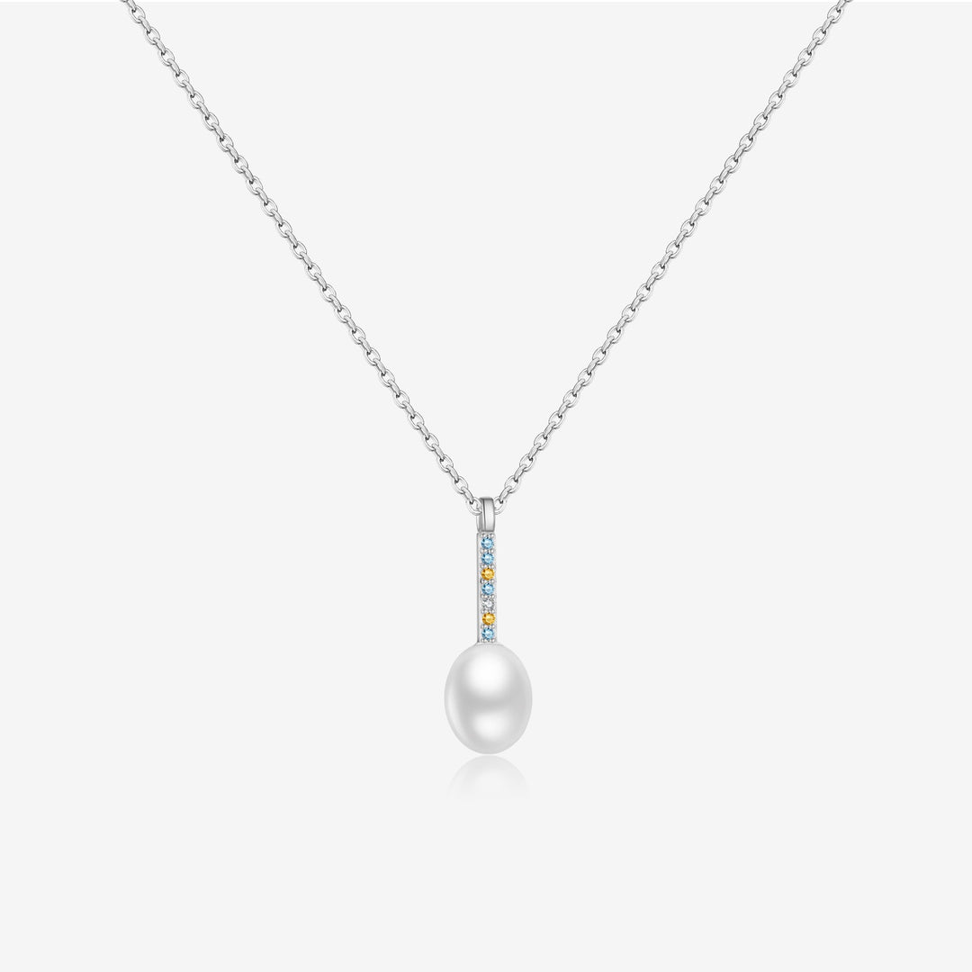 ARENE PEARL NECKLACE - SILVER
